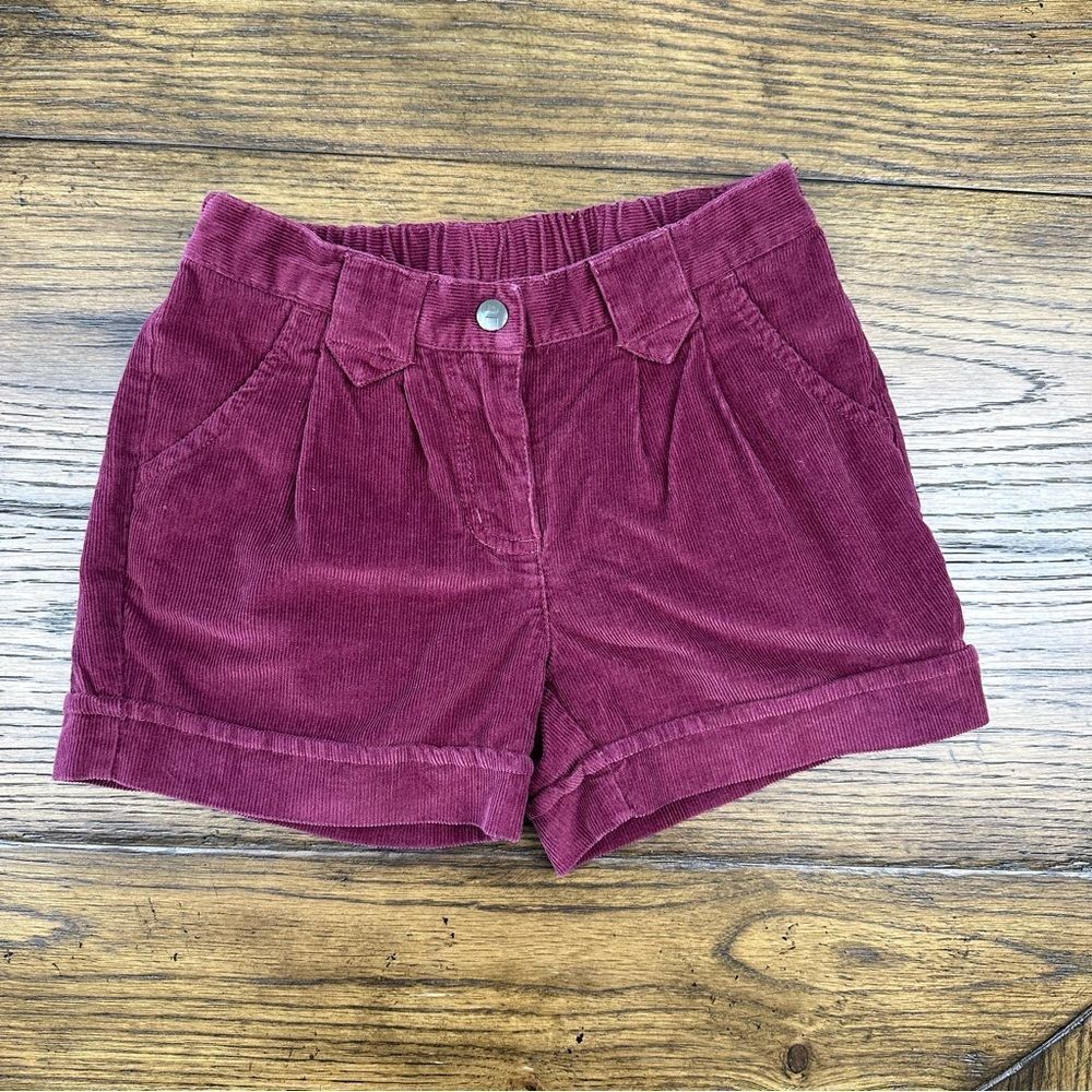 Hanna Andersson Burgundy Cord Shorts